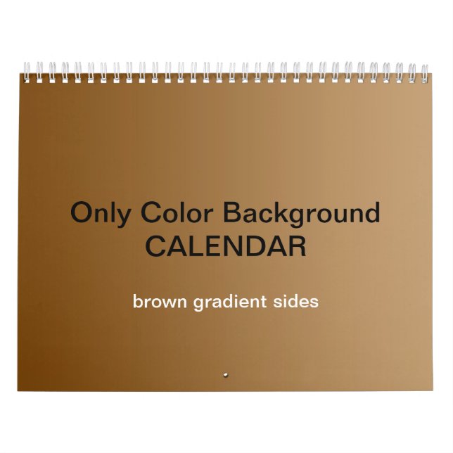 Calendario de fondo de color único - Gradientes ma (Tapa)