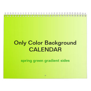 Calendario de fondo de color único - Grado verde d