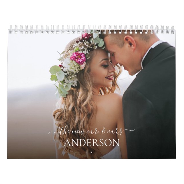 Calendario de foto de boda personalizado (Tapa)