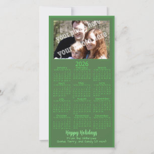 Calendario de Foto Personalizada de Navidad 2026 V