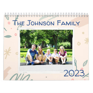 Calendario de fotografía 2023 de Personalizado fam