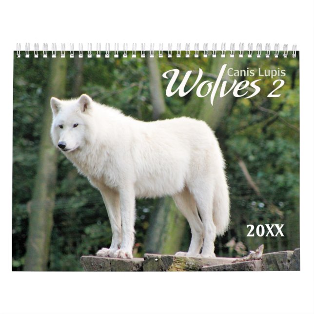 Calendario de fotografía de vida silvestre Wolves  (Tapa)