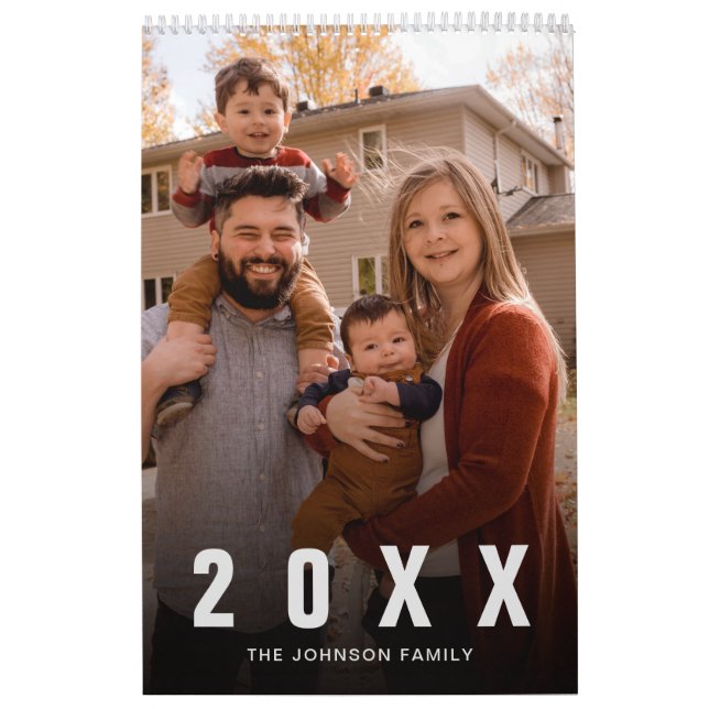 Calendario de fotografía familiar simple (Tapa)