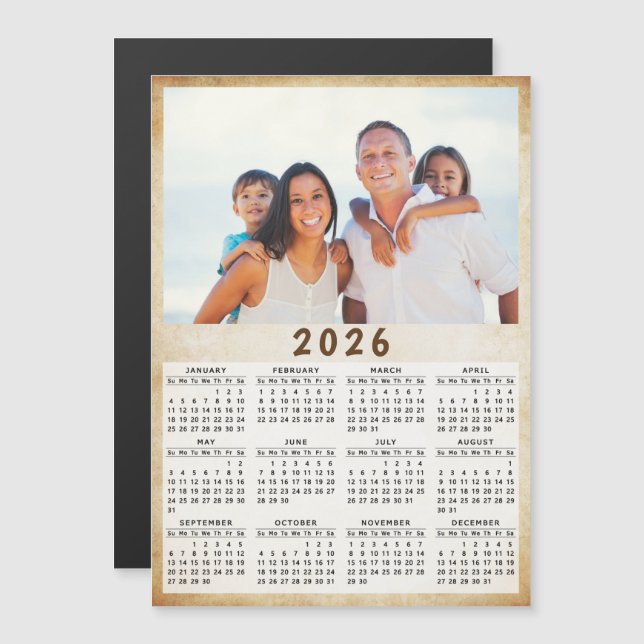 Calendario de fotografías magnéticas de 2021 (Anverso/Reverso)