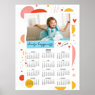 Calendario de Fotos 2026 Elige la Felicidad Póster