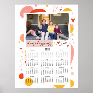 Calendario de Fotos 2026 Elige la Felicidad Póster