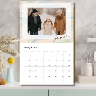 Calendario de fotos de 12 meses: regalo para abuel