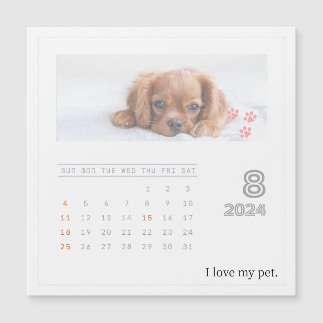 Calendario de fotos de 2024 para amantes de mascot (Anverso)