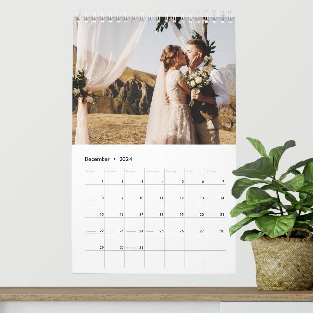 Calendario de Fotos de Boda Chic Script Personaliz (Subido por el creador)