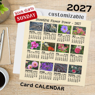 Calendario de Fotos de Flores 2027 Domingo Semana