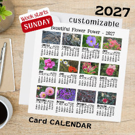 Calendario de Fotos de Flores 2027 Domingo Semana 