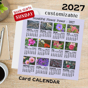 Calendario de Fotos de Flores 2027 Domingo Semana 