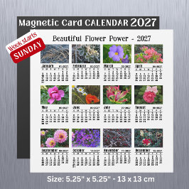 Calendario de Fotos de Flores 2027 Domingo Semana 