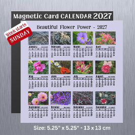 Calendario de Fotos de Flores 2027 Dominical Seman