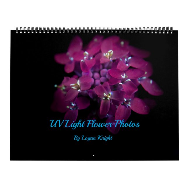 Calendario de fotos de flores ligeras UV 365NM (Tapa)