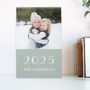 Calendario de Fotos de Follaje Verde Salvia 2025