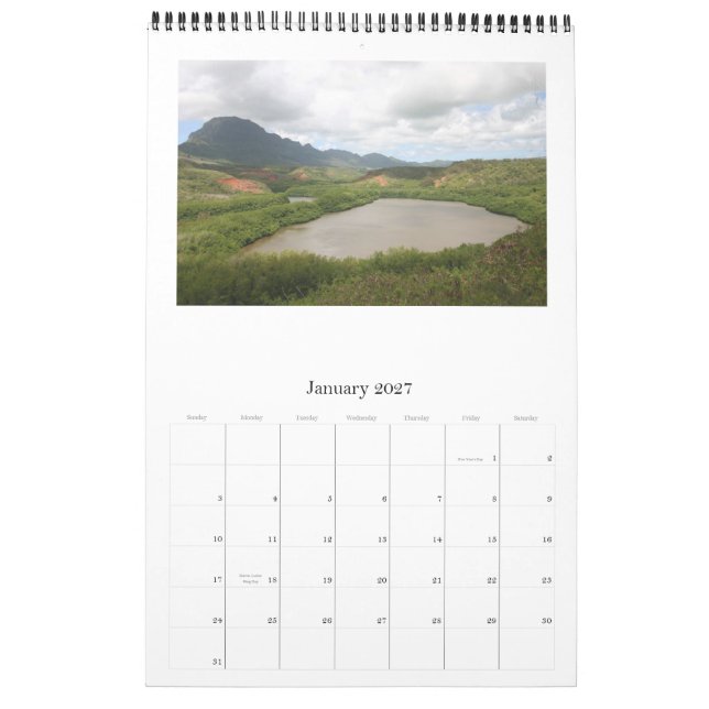 Calendario de fotos de Kauai 2011 (Jan 2027)