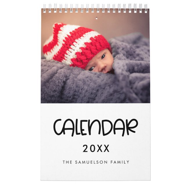 Calendario de fotos de la familia de guiones perso (Tapa)