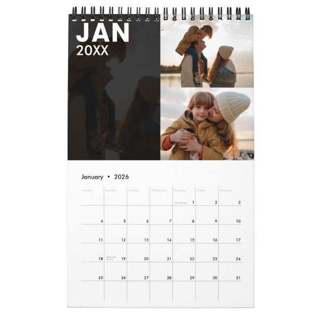 Calendario de fotos de la familia Personalizado mo (Jan 2026)