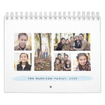 Calendario de fotos de lavado de agua