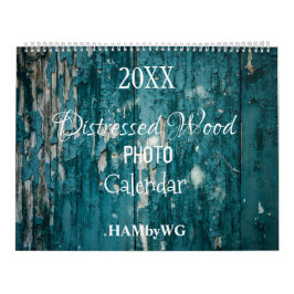 Calendario de fotos de madera desgastada HAMbyWG