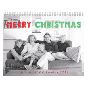 Calendario de Fotos de Navidad Feliz para 2026