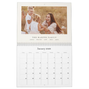 Calendario de Fotos de Nombre de Familia Personali