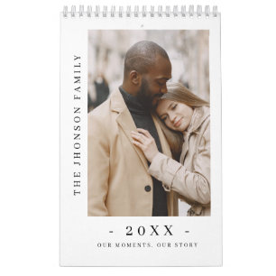 Calendario de Fotos de Pareja Nueva Minimalista Mo