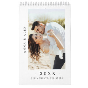 Calendario de Fotos de Pareja Nueva Minimalista Mo