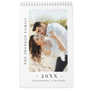 Calendario de Fotos de Pareja Nueva Minimalista Mo