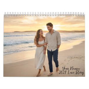 Calendario de fotos de pareja personalizado 2027 c