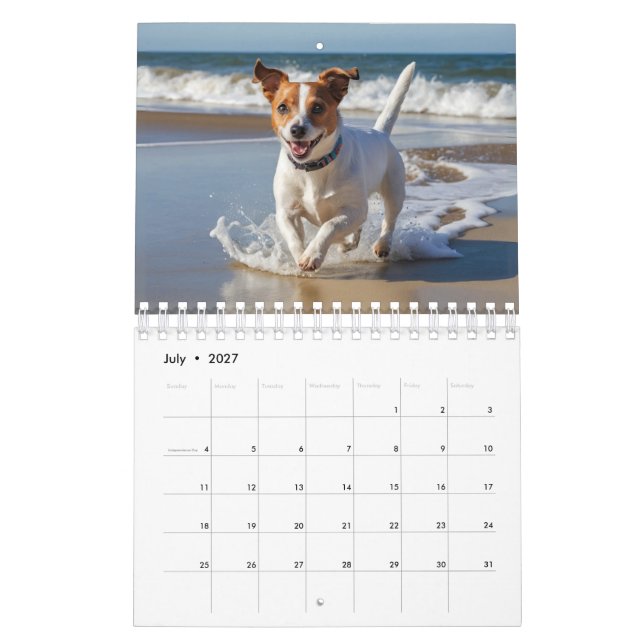 Calendario de Fotos de Perro Personalizado (Jul 2027)