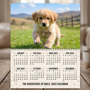 Calendario de Fotos de Perro Personalizado Regalo 