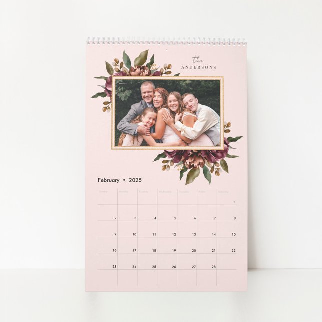 Calendario de fotos de Personalizado floral de Bor (Subido por el creador)