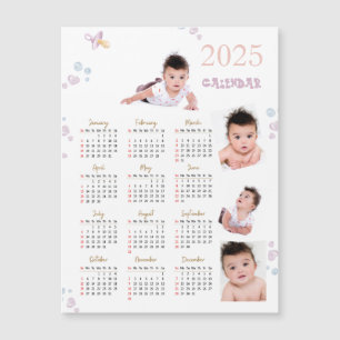 Calendario de fotos del primer año del nuevo bebé 