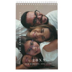 Calendario de Fotos Familiar Minimalista Moderno