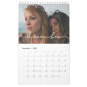 Calendario de fotos familiar moderno minimalista 2