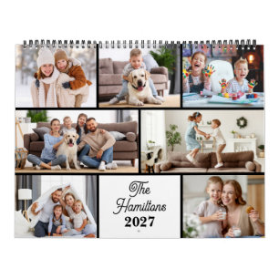 Calendario de fotos familiar personalizado moderno