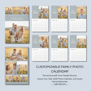 Calendario de Fotos Familiares 2026 – Un Año Lleno