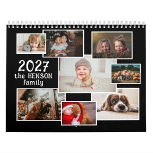 Calendario de Fotos Familiares 2027 con 12 Fotos M