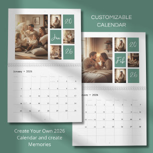 Calendario de Fotos Familiares Elegante 2026