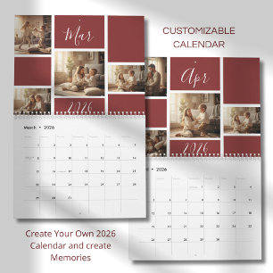Calendario de Fotos Familiares Elegante 2026