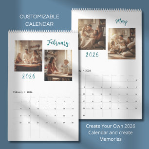 Calendario de Fotos Familiares Elegante 2026