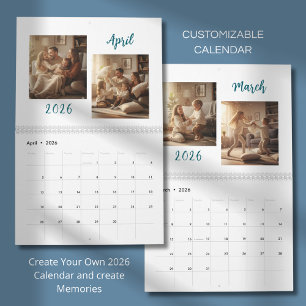 Calendario de Fotos Familiares Elegante 2026