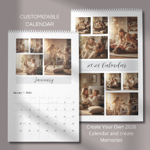 Calendario de Fotos Familiares Minimalista Elegant
