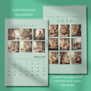 Calendario de Fotos Familiares Minimalista Elegant