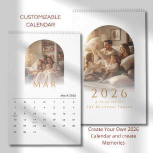 Calendario de Fotos Familiares Minimalista Elegant