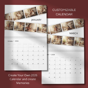 Calendario de Fotos Familiares Minimalista Elegant