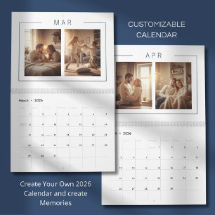 Calendario de Fotos Familiares Minimalista Elegant