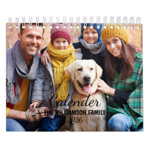 Calendario de fotos familiares personalizadas 2026